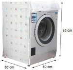 ⁦غطاء غسالة مقاوم للغبار من مانانكي، غطاء قماش مقاوم للماء بطباعة امامية للغسالة ذات التحميل الأمامي، غطاء حماية للغسالة 6 كجم، 14 باوند، 7 كجم، مجموعة من قطعة واحدة (تصميم متعدد الطباعات)⁩ - الصورة ⁦4⁩