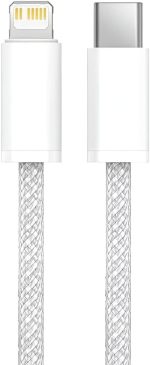 Heavy Duty【 For Apple MFi Certified 】by LDNIO 30W PD Fast Charging | USB-C to Lightning Cable | 2M Durable Power & Data Cord (480Mbps) for iPhone 14 Pro Max, 13, 12, 11, XR, X, 8Plus 7, iPad - White