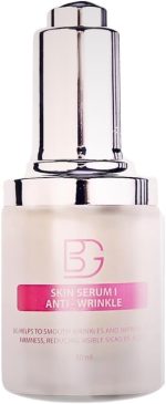 BG Skin Serum 30 ml – Anti-Wrinkles – with Hyaluronic Acid -Collagen and Niacinamide – Caffeine Skin Elasticity - Skin Tone Brightening - Reduces fine lines - Skin Soothing and Hydrating