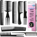 مجموعة أمشاط من فيتيلي، مجموعة متعددة الاستخدامات لتصفيف شعر مرتب (لون عشوائي)، مجموعة مكونة من 8 قطع