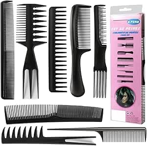 مجموعة أمشاط من فيتيلي، مجموعة متعددة الاستخدامات لتصفيف شعر مرتب (لون عشوائي)، مجموعة مكونة من 8 قطع