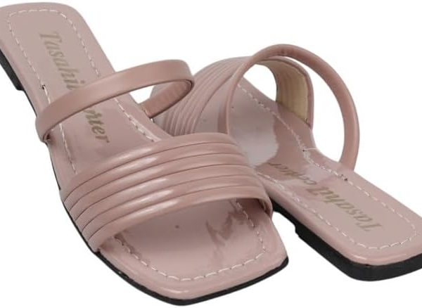 سليبر فلات لامع جلد للنساء 800