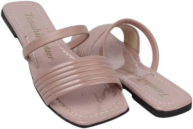 سليبر فلات لامع جلد للنساء 800