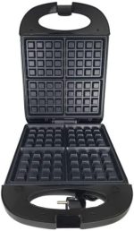 Sokany SK-08035 Waffle Maker, 4 Pieces, 1200 Watt - Black