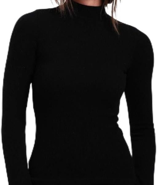 كارينا بلوزة برقبة عالية مع فتحة ابهام للنساء