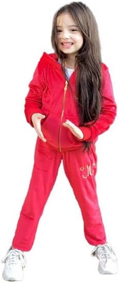 بامبي بدلة رياضية قطيفة مطرزة للبنات