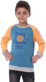 BEBO تي شيرت بأكمام راجلان للأطفال مع طباعة أولادي