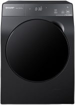 غسالة ملابس طراز ES-FS114KLE-G اوتوماتيك بالكامل سعة 11 كجم بتقنية العاكس من شارب، لون رمادي غامق