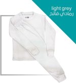 ⁦طقم ملابس داخلية دفاية حرارية من القطن العضوي للأولاد والبنات من كوتون زون، لون رمادي فاتح⁩ - الصورة ⁦6⁩