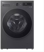 غسالة ملابس 15 كجم F0Z6DYP24 بموتور انفرتر بتقنية DD بالذكاء الاصطناعي وتقنية تربة ووش وتيربو دراي من ال جي، رمادي