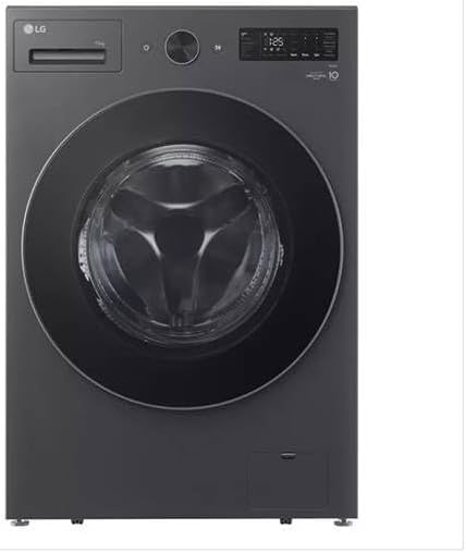 غسالة ملابس 15 كجم F0Z6DYP24 بموتور انفرتر بتقنية DD بالذكاء الاصطناعي وتقنية تربة ووش وتيربو دراي من ال جي، رمادي