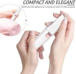 ⁦مزيل الشعر، أداة تشذيب الحواجب للوجه، ماكينة حلاقة الوجه 2 في 1 للنساء على شكل أحمر شفاه مع مؤشر طاقة، حلاقة محمولة للوجه والجسم، HX-202⁩ - الصورة ⁦2⁩