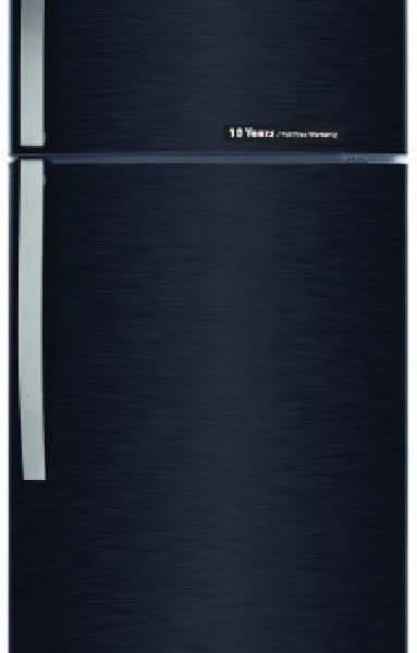 فريش ثلاجة ميكانيكية ببابين FNT-B400BB، سعة 369 لتر، أسود