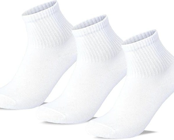 شرابات بطول الكاحل بلون أبيض، عبوة من 3 قطع - 1210 من فولا