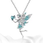 قلادة قزم للبنات، قلادة كريستال، هدايا الكريسماس للبنات والنساء