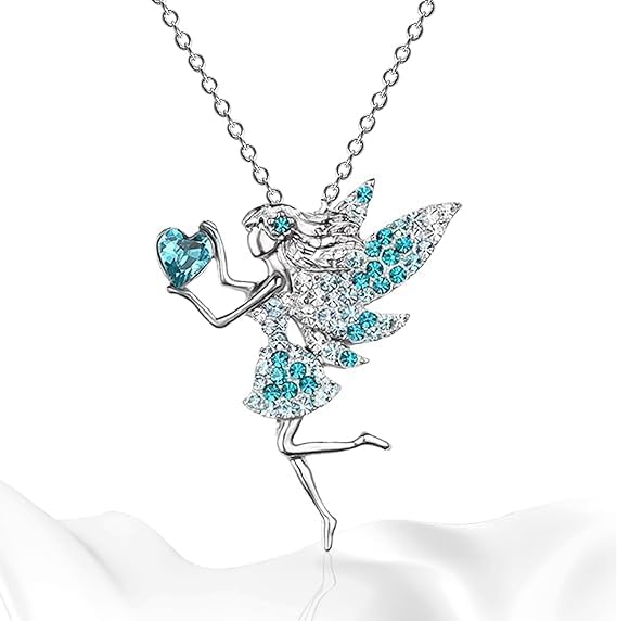 قلادة قزم للبنات، قلادة كريستال، هدايا الكريسماس للبنات والنساء