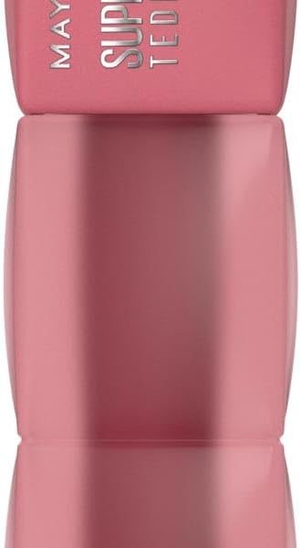 تينت وملمع شفاه سوبر ستاي تيدي بلون مات وبتركيبة تدوم طويلًا حتى 12 ساعة من ميبلين نيويورك، لون هاي شيد 55