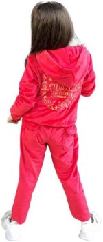 ⁦بامبي بدلة رياضية قطيفة مطرزة للبنات⁩ - الصورة ⁦2⁩