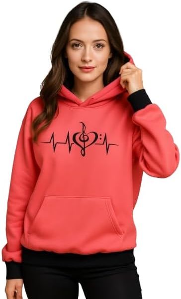 سويت شيرت قطن بغطاء للرأس وأكمام طويلة ومبطن من الداخل ببطانة عالية الجودة للنساء