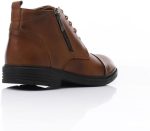 ⁦هاف بوت جلد للرجال - تصميم أنيق وعصري، مصنوع من خامات عالية، مناسب للعمل والمناسبات، مع بطانة داخلية ونعل داخلي طبي مريح⁩ - الصورة ⁦4⁩