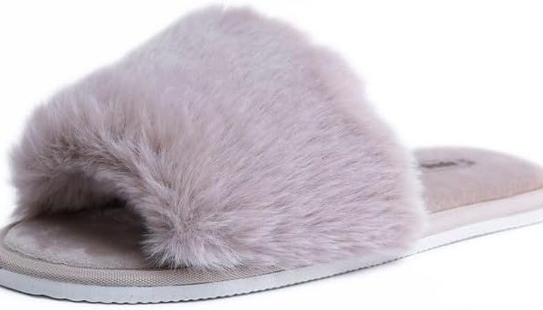 شبشب سلايدز مريح من الفرو للنساء من اوندا