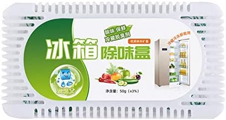 مزيل الروائح الكريهة للثلاجة بالفحم النشط والخيزران الطبيعي للثلاجات والفريزر والمبردات واللانش بوكس، عبوة من قطعتين (cwh-a)