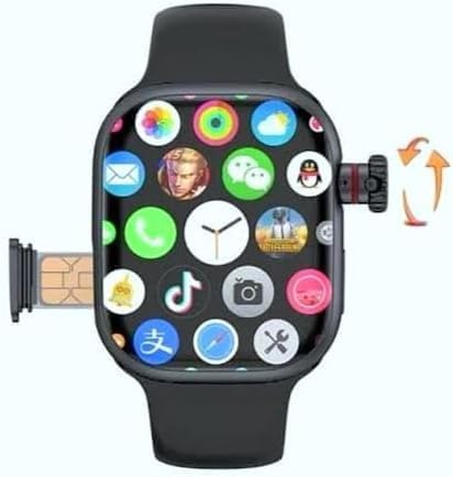 ساعة ذكية WS10 من ويسمي بشريحة اتصال وكاميرا مدمجة، استمتع بتجربة متكاملة مع شاشة اموليد عالية الدقة HD وكاميرا مخفية للاتصال بشريحة اتصال مستقلة في زر جانبي، مساحة 128 جيجابايت وذاكرة رام 8 جيجابايت