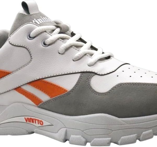 حذاء رياضي برباط للرجال من فينيتو - رمادي وبرتقالي، مقاس 40 EU، موديل 202284-2022840108