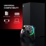 ⁦جيم سير وحدة تحكم سلكية من كاليد لجهاز Xbox Series X|S، Xbox One، ويندوز 10/11 وستيم، وحدة تحكم للالعاب بخاصية التوصيل والتشغيل، وحدة تحكم العاب فيديو شفافة مع عصا تحكم بتاثير القاعة/ زناد قاعة، USB⁩ - الصورة ⁦6⁩
