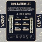 ⁦ماكينة حلاقة الشعر وتشذيب اللحية للرجال، بطارية قابلة لإعادة الشحن، غطاء معدني، شحن USB، قفل للسفر، فرشاة تنظيف وزيت تشحيم - V-670⁩ - الصورة ⁦5⁩