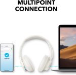 ⁦سماعات للرأس لاسلكية Q11i فوق الأذن بتقنية بلوتوث، صوت باس عميق، مدة تشغيل حتى 60 ساعة، صوت عالي الجودة، وسائد أذن قابلة للفصل، نقاط توصيل متعددة من انكر من ساوند كور⁩ - الصورة ⁦6⁩