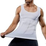 ⁦تيشرت داخلي بقصة ضيقة للرجال، تيشرت ضاغط لتشكيل الجسم، فيست للتحكم في البطن، تيشرت خفيف الوزن ومزود بمسامات للتهوية، تيشرت غير مرئي أسفل الملابس بتصميم بدون خياطة للتمارين الرياضية والارتداء اليومي⁩ - الصورة ⁦6⁩