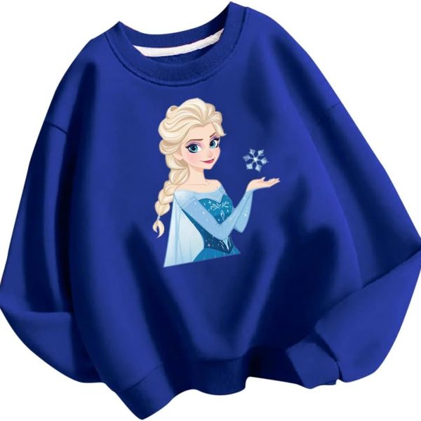 سويت شيرت ازرق للاطفال مصنوع من خامة ممتازة وطباعة عالية الجودة، باشكال مميزة، مقاس (3-6).