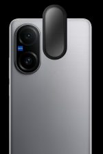 ⁦واقي عدسة الكاميرا لموبايل فيفو V60 من جرابيست، مصنوع من الزجاج المقوى بدرجة صلابة 9 وخليط معدني من الالومنيوم رفيع للغاية، غطاء مناسب لفيفو v60 شبكة الجيل الخامس 5G (اسود)⁩ - الصورة ⁦2⁩