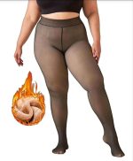 ⁦سروال ضيق من الصوف الحراري للنساء بوزن 200 غرام باللون الاسود⁩ - الصورة ⁦5⁩