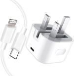 شاحن من كورسير بتقنية USB، متوافق مع الهواتف الخلوية، بمنفذ واحد، معتمد من آبل بقدرة 20 واط لأجهزة آيفون وإيربودز