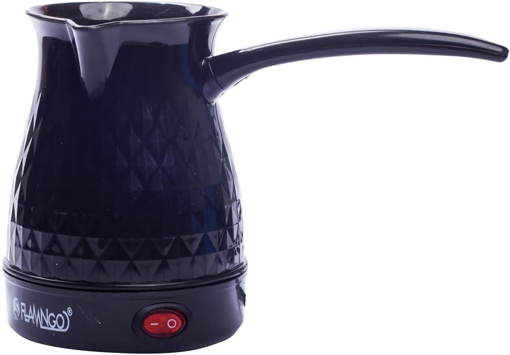 51C2ARVTsL._AC_SL1080_.jpg كنكة قهوة تركية كهربائية - 350 وات، سعة 0.5 لتر (5 أكواب)، تسخين سريع مع نظام حماية مزدوج، تصميم عملي للمطبخ والمكتب والرحلات، أسود