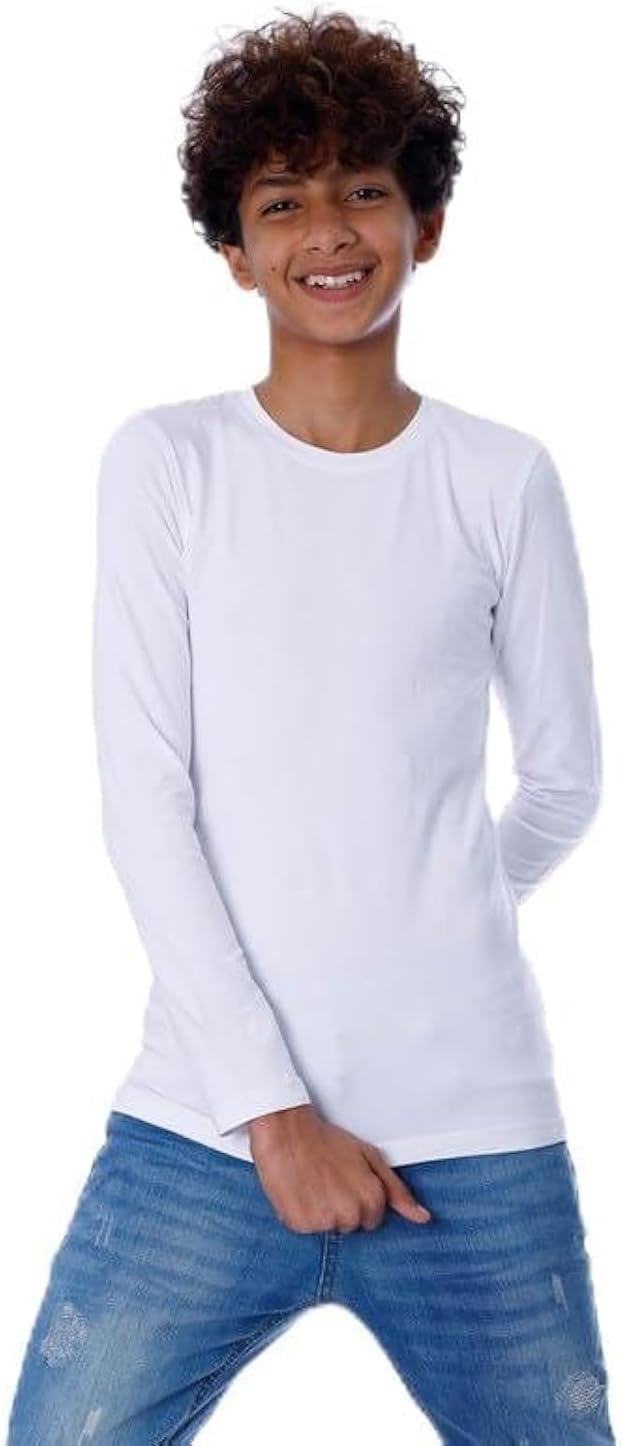 51CWngNsrL._AC_SL1500_.jpg تيشيرت أولادي بتصميم سادة بكم من بيبو