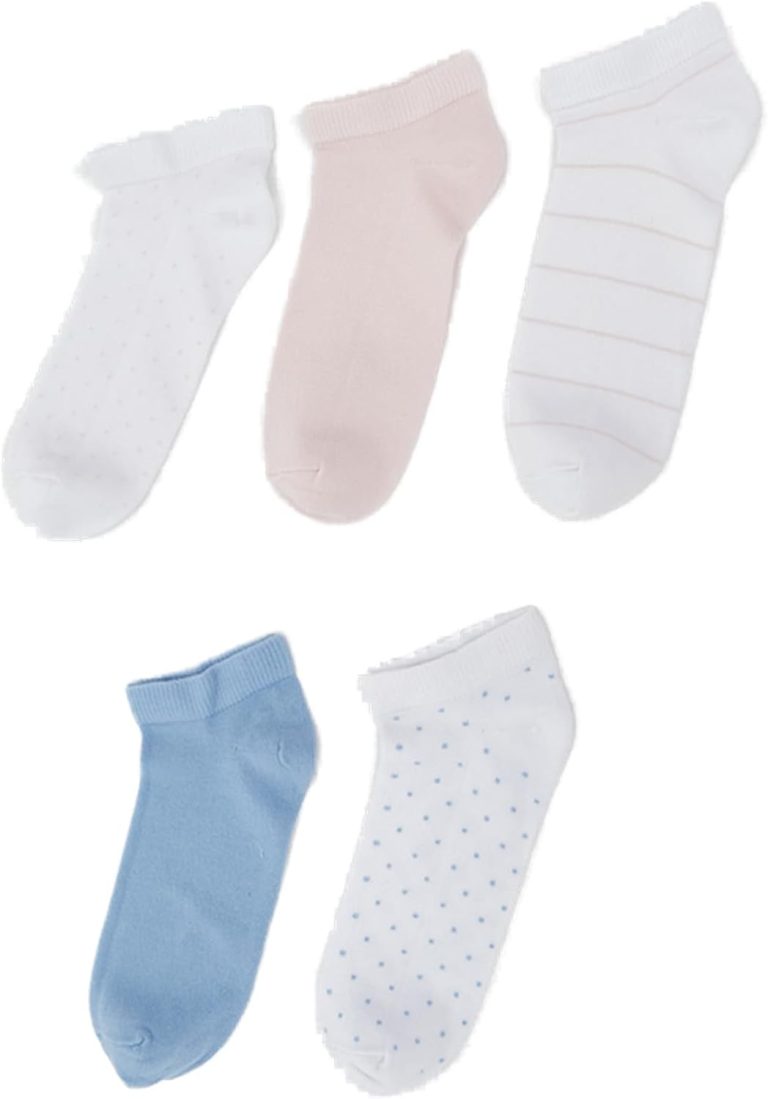 LC واكيكي جوارب تدريب منقوشة للنساء، عبوة من 5 قطع