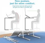 ⁦حامل لابتوب قابل للتعديل، حامل لابتوب محمول من الالومنيوم للمكتب، حامل دعم تبريد قابل للطي وجيد التهوية لاجهزة ابل ماك بوك برو/اير، اتش بي، سوني، ديل، والمزيد 10-15.6 انش⁩ - الصورة ⁦6⁩