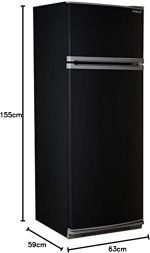 ⁦ثلاجة FG330 من باساب - اسود - 303 لتر⁩ - الصورة ⁦2⁩