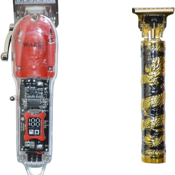 ماكينة حلاقة كهربائية احترافية 2 في 1 مع ماكينة تشذيب اللحية موديل Waer WA-1938