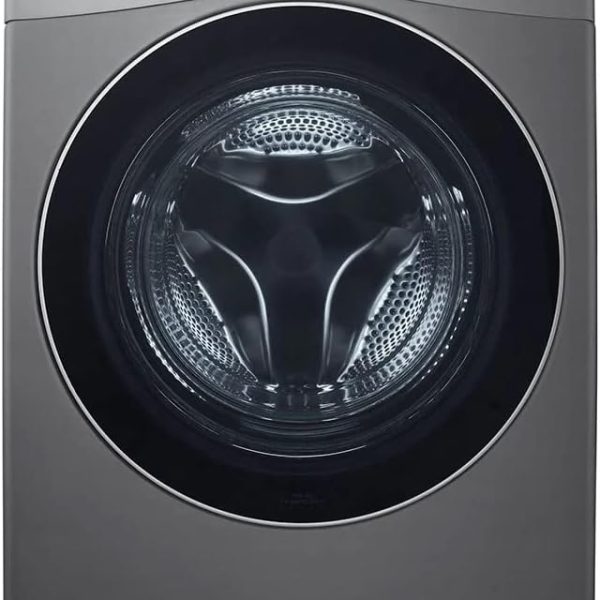 غسالة بتحميل أمامي 15/8 كجم بتقنية الذكاء الاصطناعي DD™من ال جي (عناية ذكية مع حماية أكبر للقماش بنسبة 18%)، لون فضي، سعة أكبر، ال جي ثينك كيو™- موديل F0L9DGP2S