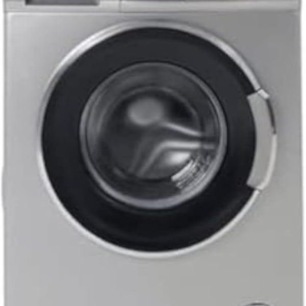 غسالة وايت بوينت، موديل WPW71015DSWS بنظام متعدد البرامج بسعة 7 كجم، 1000 دورة في الدقيقة، شاشة رقمية وبخار، فضي، كيلوجرام تعبئة أمامية