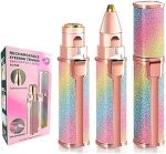 أداة إزالة شعر الحواجب والوجه للنساء، ماكينة حلاقة الوجه 2 في 1 محمولة على شكل أحمر شفاه للوجه والجسم، أداة حلاقة لاسلكية للعناية السريعة، HX-203