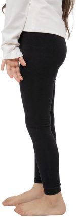 ⁦كارينا بنطلون لجينجز سادة بخصر مرتفع واستك للبنات⁩ - الصورة ⁦3⁩