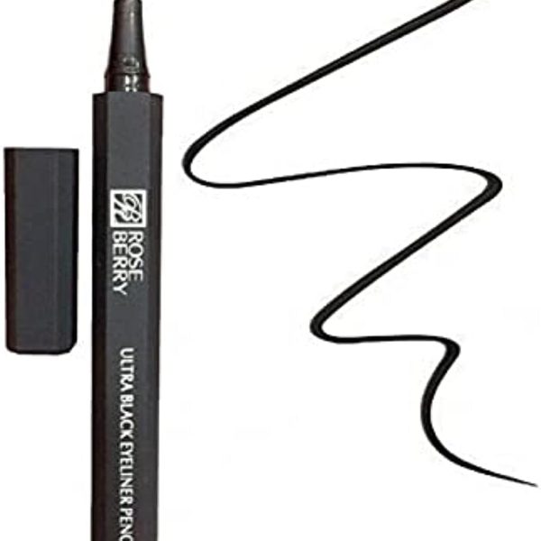 قلم تحديد دقيق للعين الترا من روز بيري - اسود - 1 جرام، متلألئ