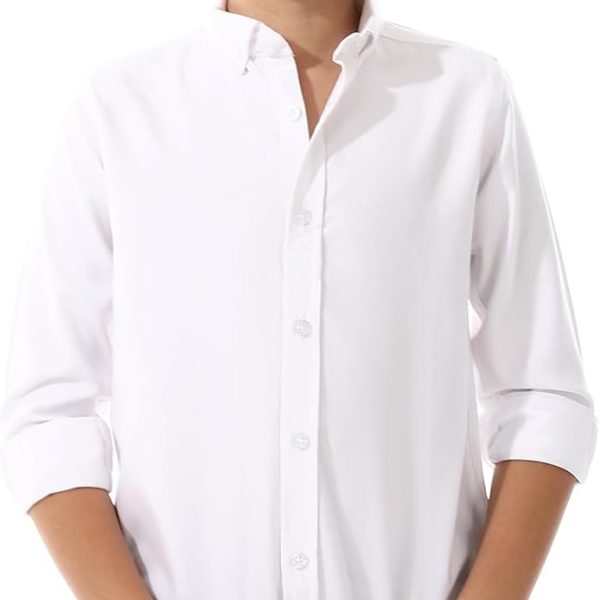 قميص أوكسفورد عصري بياقة مطوية لأسفل للأولاد من اندورا