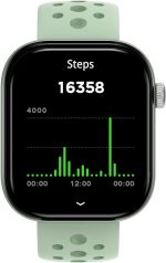 ⁦ساعة اكس ووتش H4 XW4L بشاشة لمس HD 2.04 بوصة من انفينيكس، مقاومة للماء IP68، وقت استخدام عادي 10 أيام، V5.3، قياس النبضات ونسبة الأكسجين في الدم، بطارية 300mAh، شحن مغناطيسي، دعم المكالمات، أخضر⁩ - الصورة ⁦2⁩