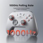 ⁦GameSir Nova 2 Lite Wireless Controller with Hall Effect Joysticks & Triggers, 2.4G & Wired 1000Hz Polling Rate, Macro Back Buttons, PC Gamepad Compatible with PC/Switch/Steam/iOS/Android (Grey)⁩ - الصورة ⁦3⁩